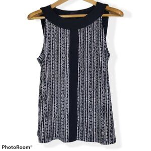 NWT - Rafaella, Border Style Sleeveless Blouse, Size M